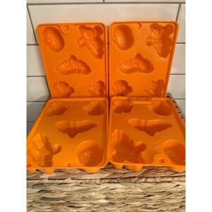 Jello Jigglers Halloween Molds Orange Bat Ghost Witch Cat Pumpkin Set of 4‎